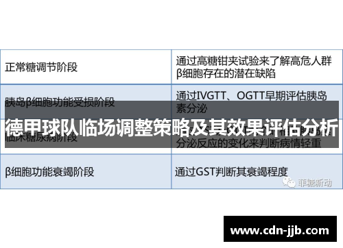 德甲球队临场调整策略及其效果评估分析